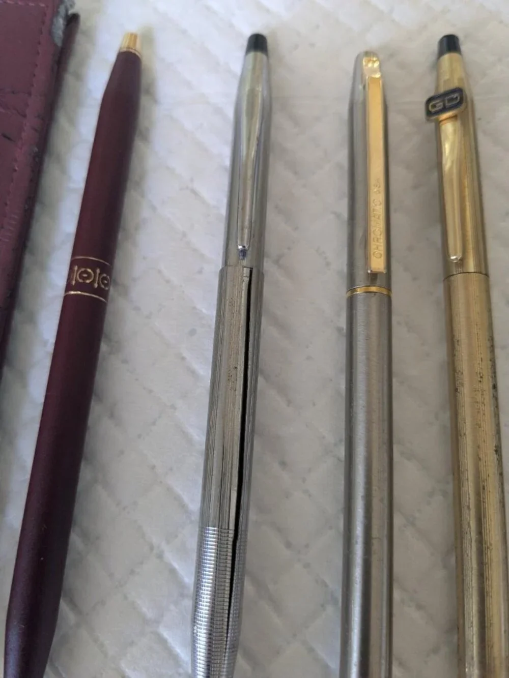 4 Iconic Vintage Mid Century Pens 1 Mechanical Pencil Cross MGM Grand Chromatic